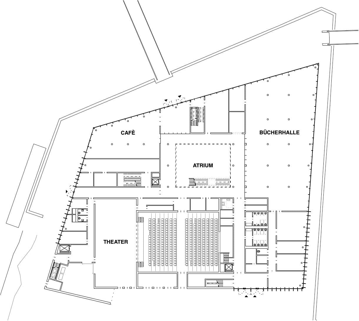 Kultur- und Begegnungszentrum Hamburg-Bergedorf Grundriss Erdgeschoss
