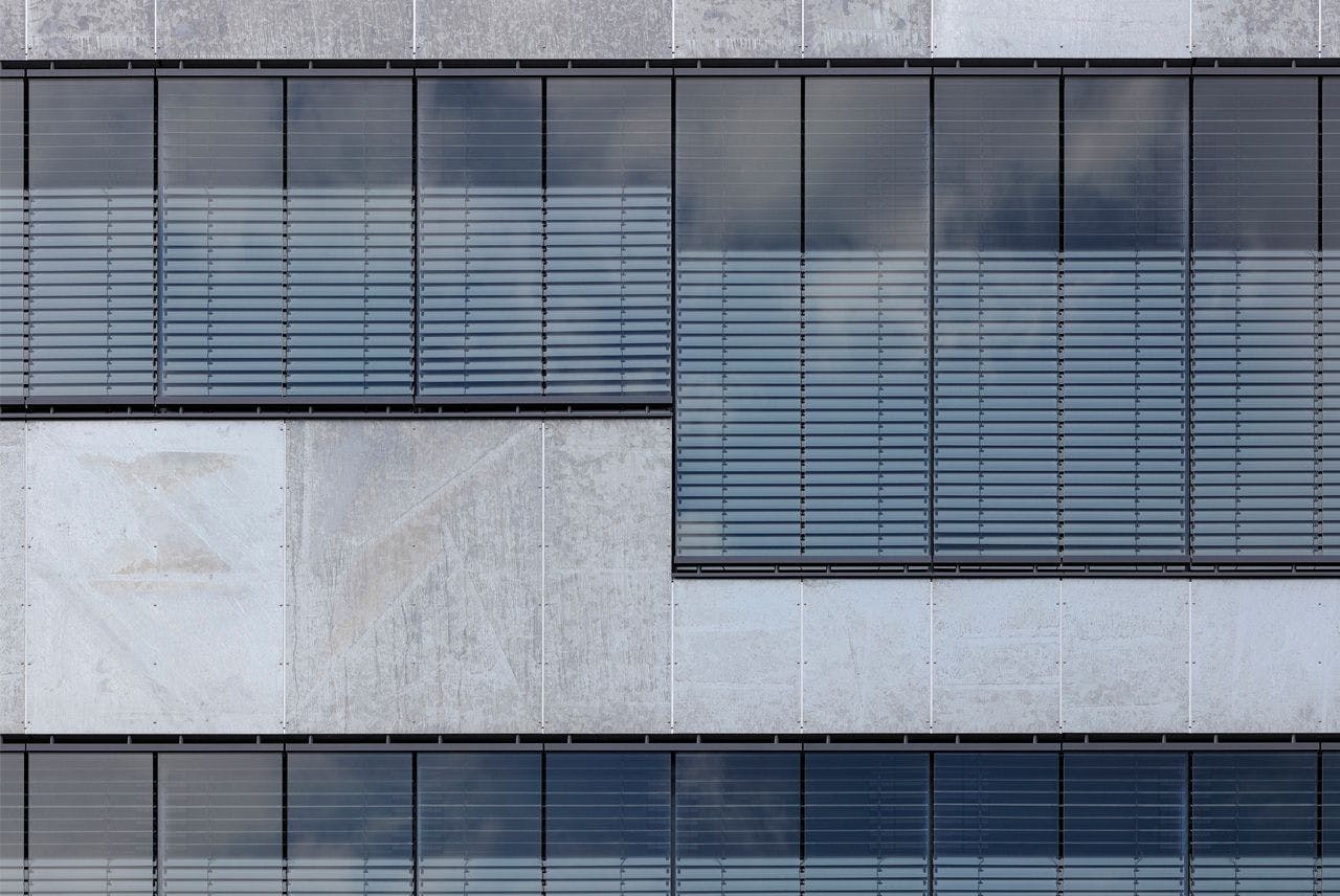 Folkwang Universität der Künste Essen Ansicht Fensterband nah