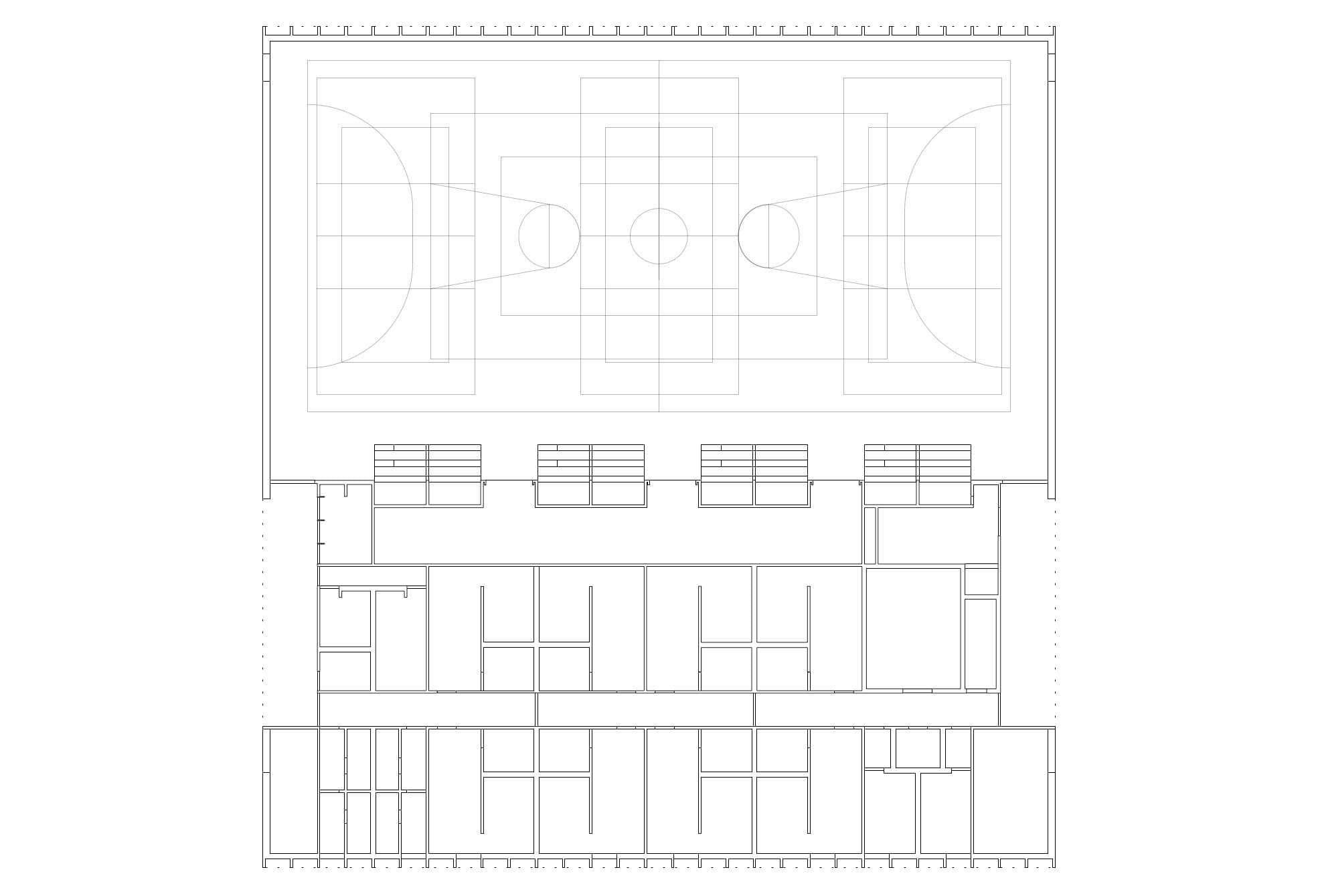 Zweifeldsporthalle Trier Grundriss