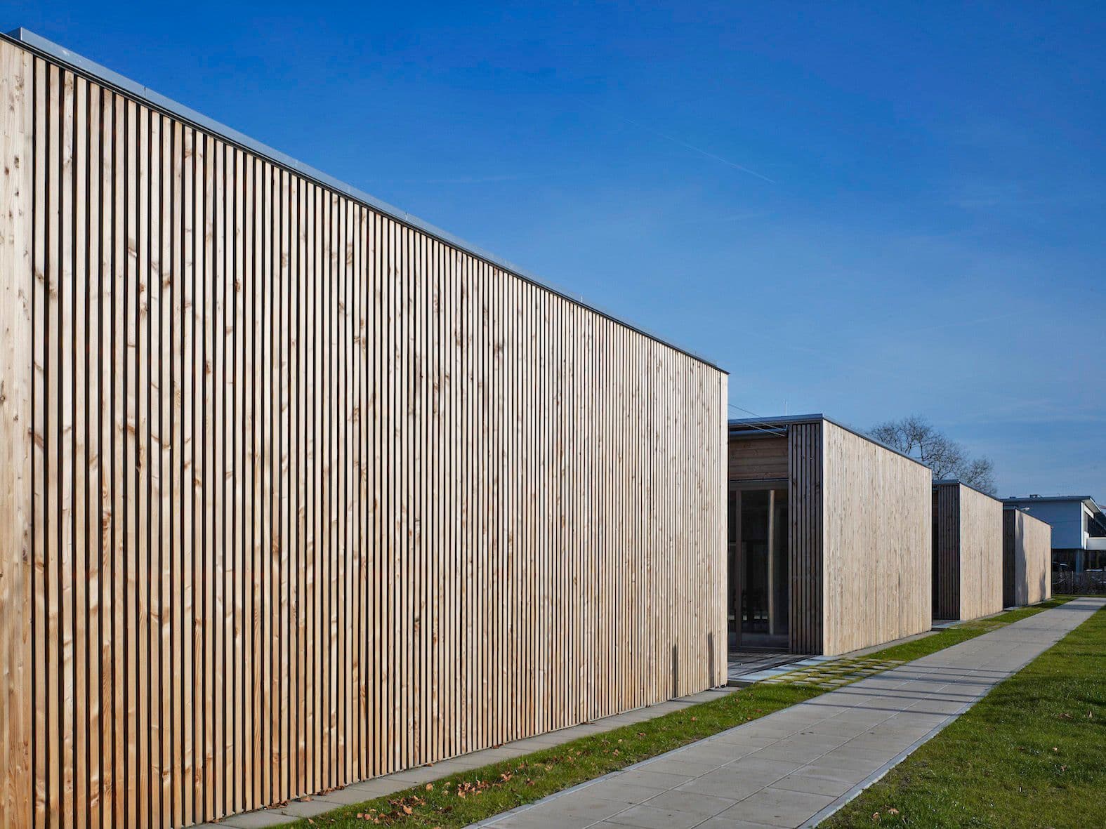 Kindertagesstätte Schwanheim Perspektive Fassade mit Höfen